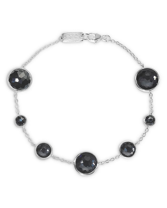 Shop Ippolita Sterling Silver Lollipop Hematite Link Bracelet In Black/silver