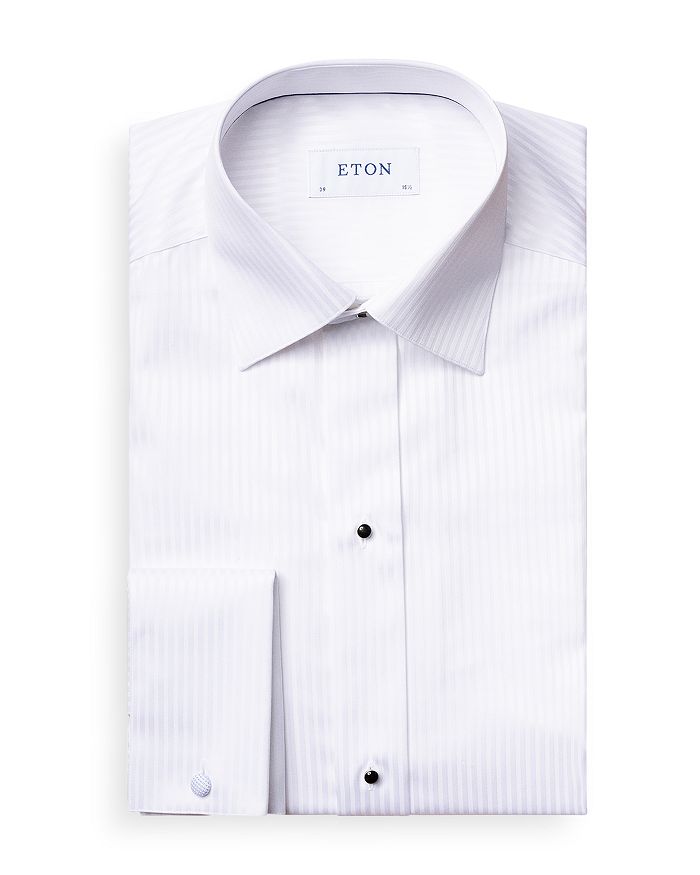 Shop Eton Contemporary Fit Tonal Striped Shirt In White