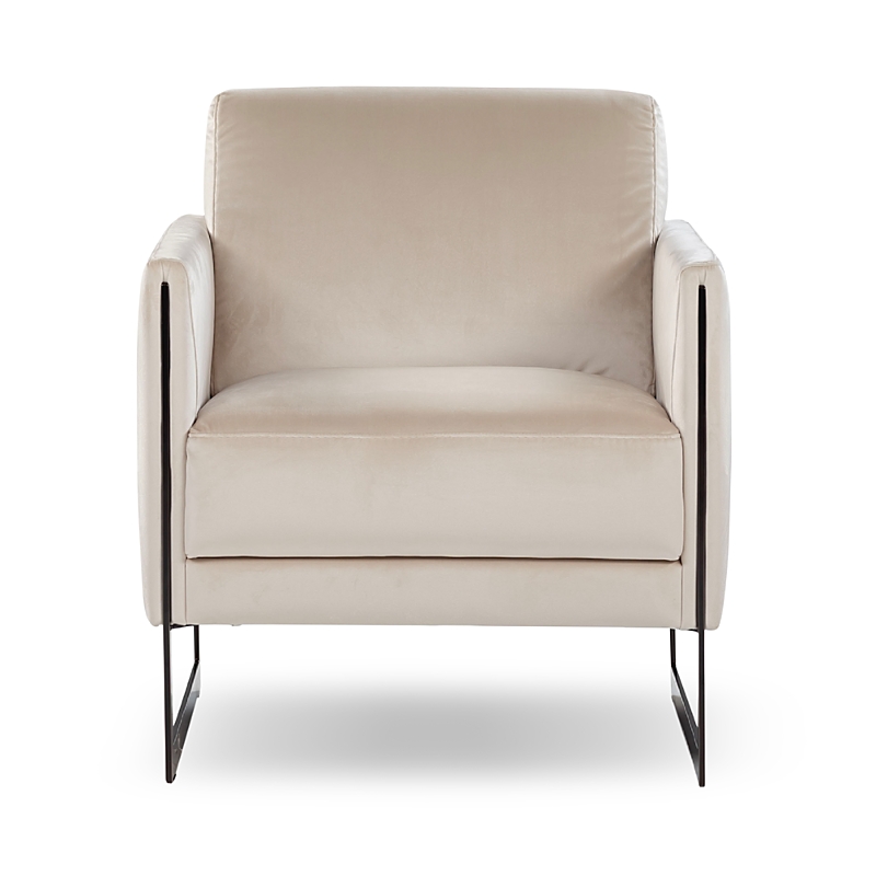 Giuseppe Nicoletti Coco Velvet Chair In Dubai Beige - Titanium