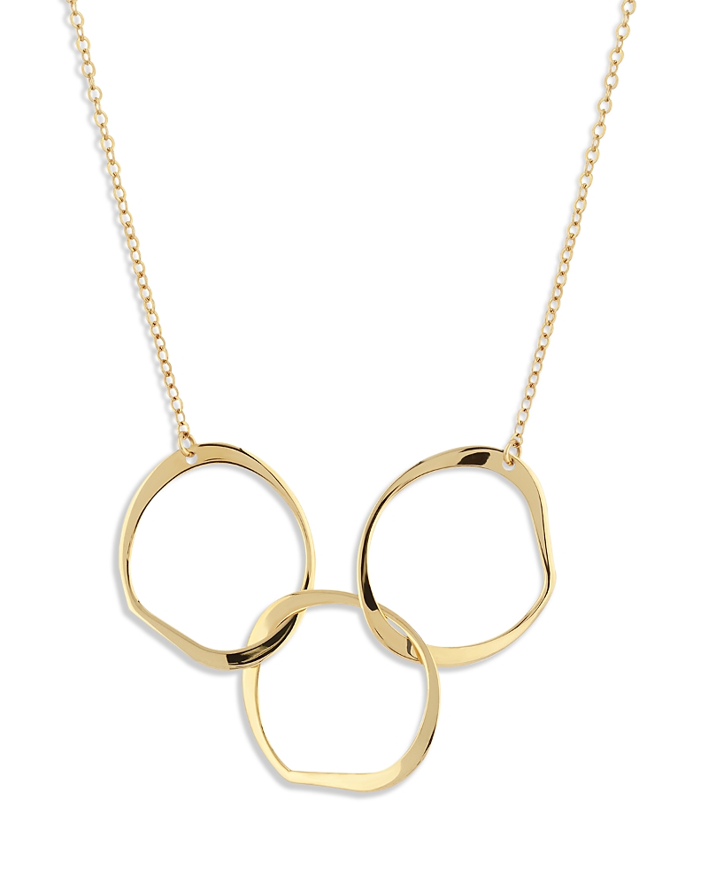 Bloomingdale's Interlocking Circle Station Necklace In 14k Yellow Gold, 18 - Exclusive In Gold