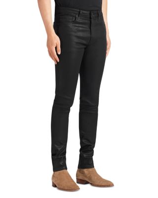 MONFRERE Greyson Coated Skinny Fit Jeans in Coated Noir