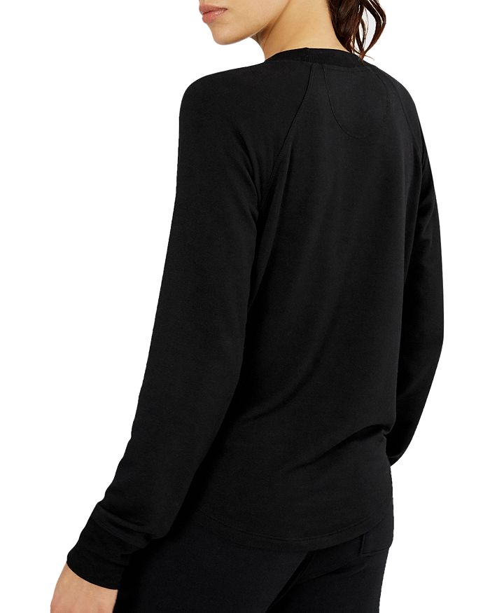 Shop Splits59 Warm Up Curved Hem Sweatshirt In Black