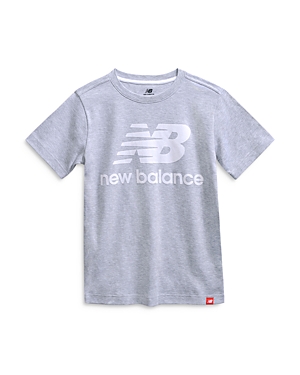 New Balance Boys' Graphic Tee - Big Kid In Gray Heath
