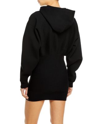 alexanderwang.t Tailored Knit Hoodie Dress | Bloomingdale's