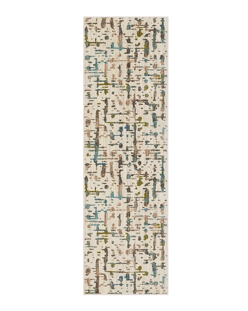 Karastan Expressions Wellspring By Scott Living Runner Area Rug, 2'4 X 7'10 In Oyster