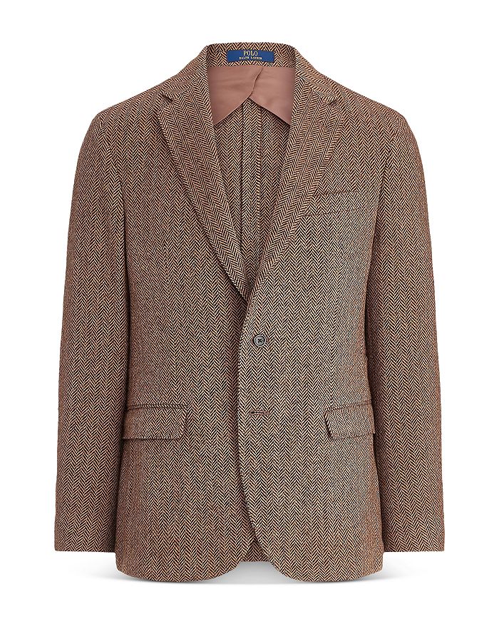 Polo Ralph Lauren Soft Herringbone Sport Coat In Brown/tan