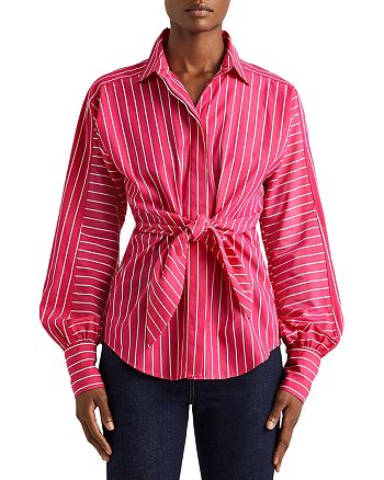 Ralph Lauren - Striped Tie Front Shirt