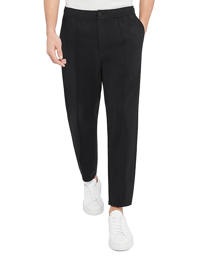 Theory Curtis Drawstring Precision Ponte Pants Black In Black