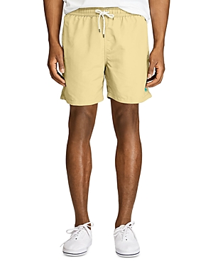 Polo Ralph Lauren 5.75-inch Solid Traveler Classic Swim Trunk In Yellow