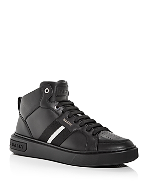 Bally Myles High-top Leather Sneakers In Black