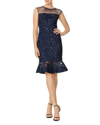 chinese dress ladies Illusion Lace Midi Dress