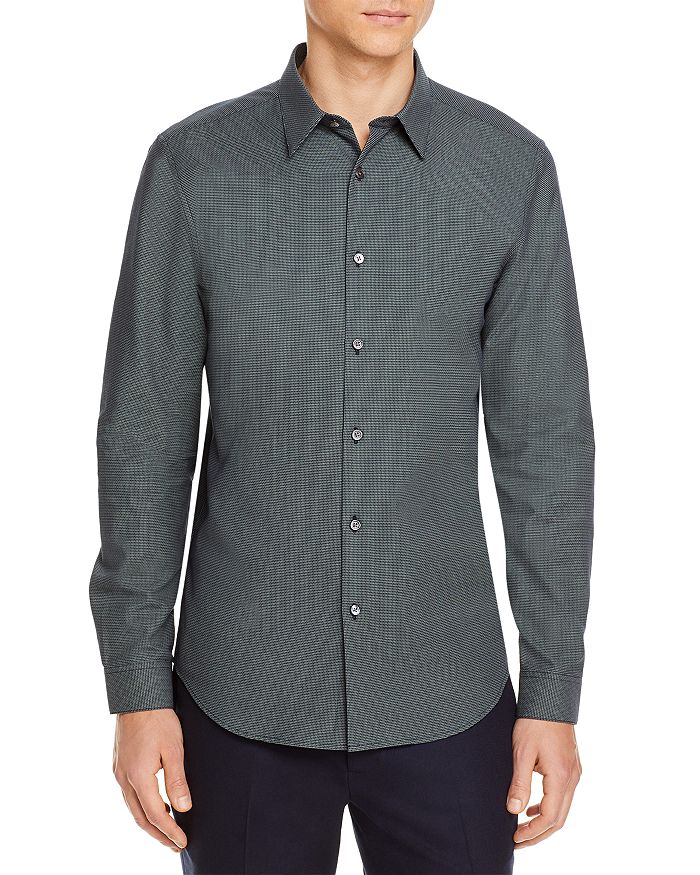 Theory Irving Dobby Print Regular Fit Shirt In Baltic Multi