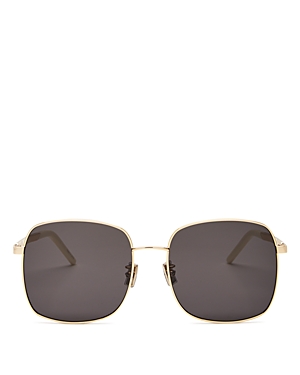 Kenzo Women's Square Sunglasses, 59mm In Endura Gold, Ivory Tips/smoke