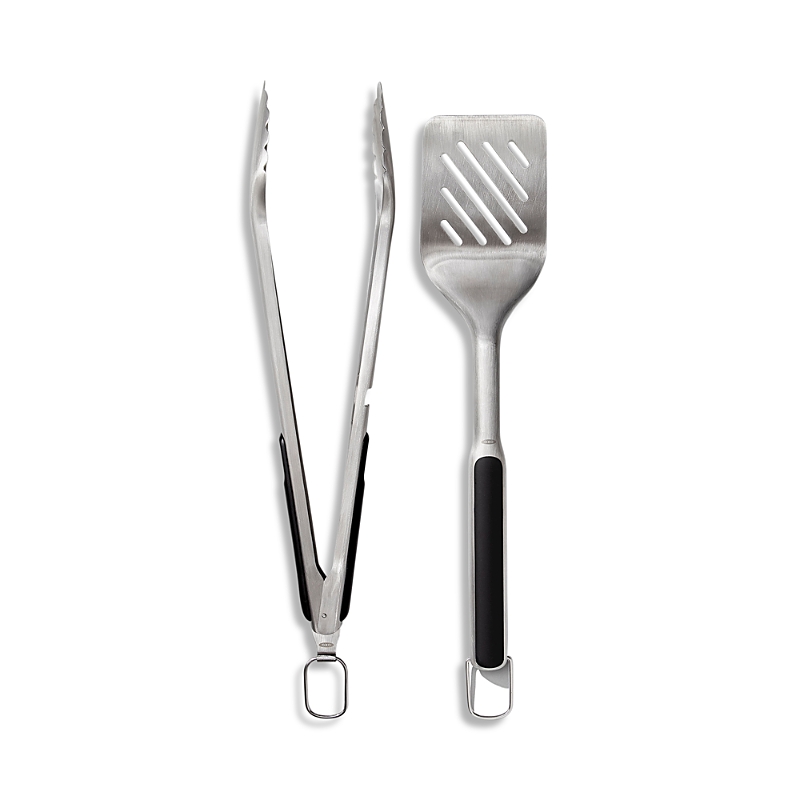 Oxo Good Grips Grilling Turner And Tongs Set In Silver