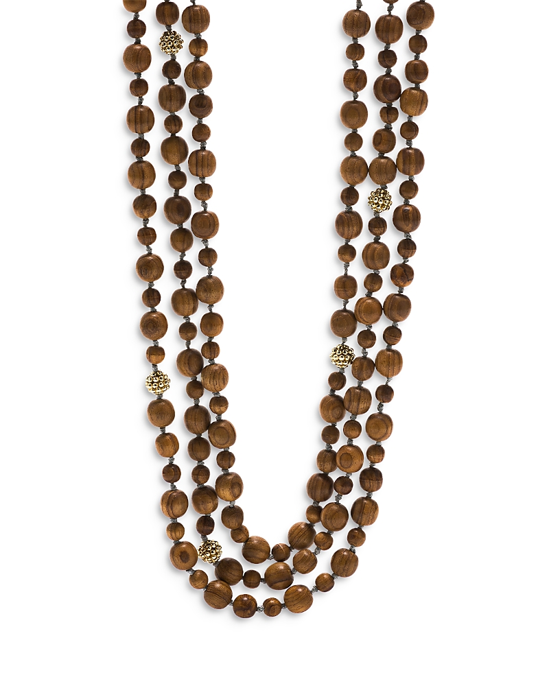 Capucine De Wulf Earth Goddess Triple Strand Bead Necklace, 36 In Natural