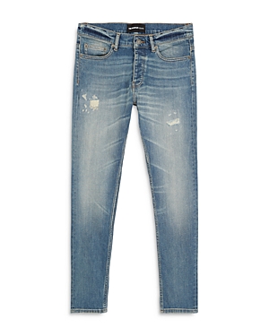 The Kooples Faded Ripped Jeans in Blue