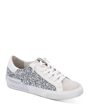 Dolce Vita Women's Zina Low Top Sneakers In Silver Glitter