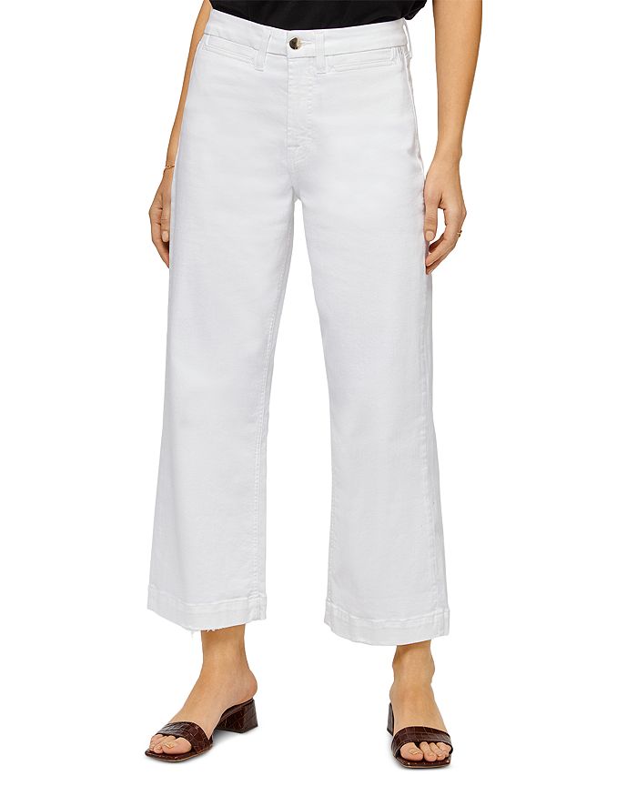 7 FOR ALL MANKIND JEN7 BY 7 FOR ALL MANKIND CROPPED WIDE LEG JEANS IN WHITE,7G801510