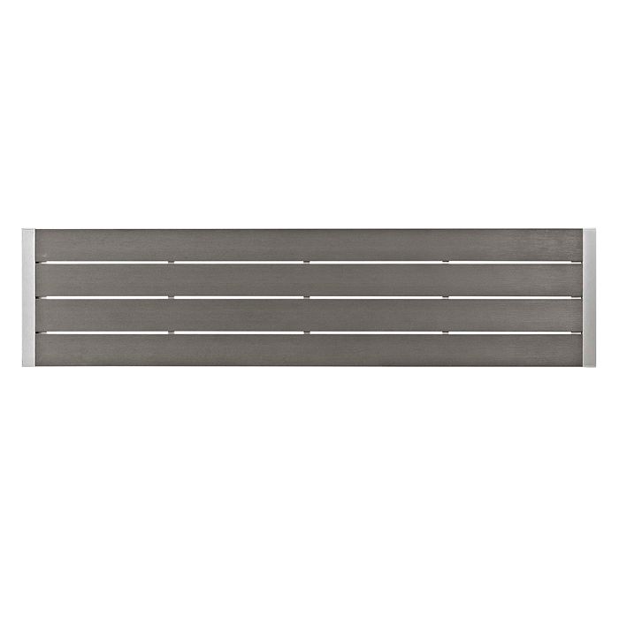 Modway Shore 3 Piece Outdoor Patio Dining Set In Silver Gray