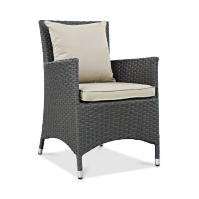 Modway Sojourn Outdoor Patio Sunbrella Rattan Dining Armchair