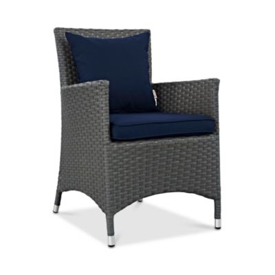 Modway Sojourn Outdoor Patio Sunbrella Rattan Dining Armchair
