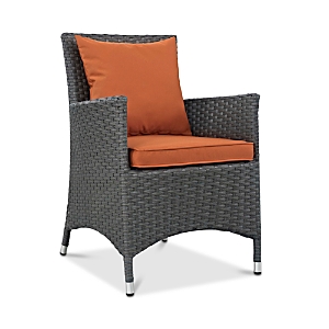 Modway Sojourn Outdoor Patio Sunbrella Rattan Dining Armchair In Canvas Tuscan