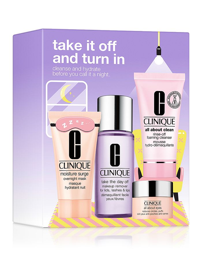 CLINIQUE Skincares TAKE IT OFF & TURN IN SKINCARE SET ($34.50 VALUE)