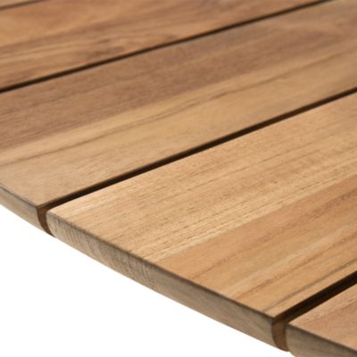 Teak Circle Outdoor Dining Table, Large - 64&amp;quot;