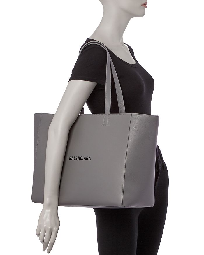 Balenciaga Everyday Leather Tote In Grey Black Modesens