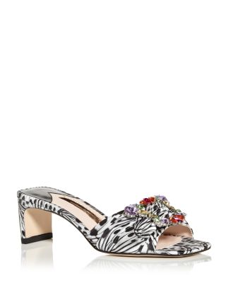 mid heel embellished sandals