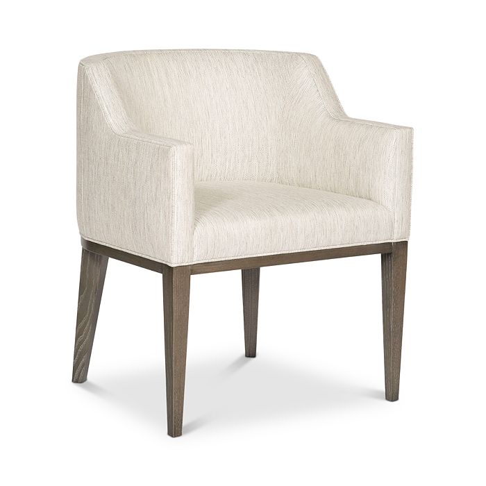 Vanguard Furniture Axis Low Curved Dining Chair In Beige/woodcliff Finish