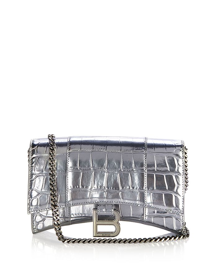 Balenciaga Hourglass Leather Chain Wallet | Bloomingdale's
