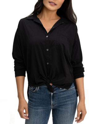 womens black button up blouse