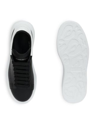 Men&#39;s Oversized Leather Heel Detail Sneakers