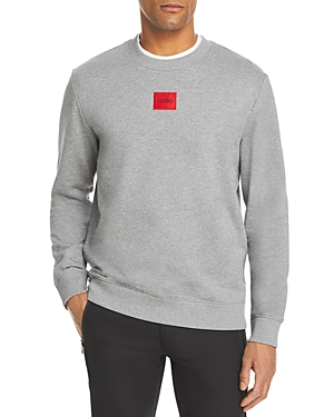Hugo Boss Dirago Logo Sweatshirt In Medium Gray