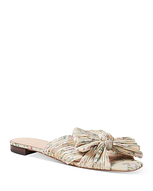 Loeffler Randall Women's Daphne Pleated Slide Sandals In Tan Floral