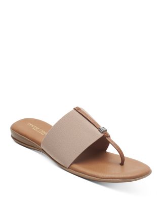 Andre Assous Women's Nice Thong Sandals In Ecru