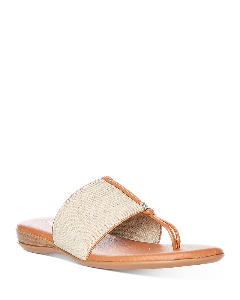 Andre Assous André Assous Nice Featherweights™ Slide Sandal In Beige Linen