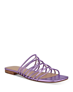 Marc Fisher Ltd Women's Marcio Strappy Slide Sandals In Purple Leather