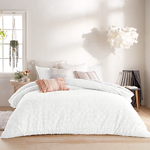 Peri Home Clipped Floral Comforter Set, King In White