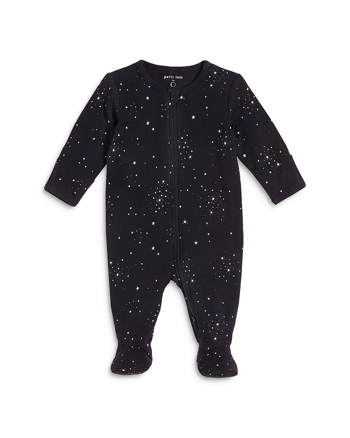 Petit Lem Firsts By  Unisex Star Print Sleeper Footie - Baby In Black