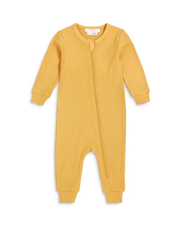 Petit Lem Firsts By  Unisex Ribbed Coverall - Baby In Gold