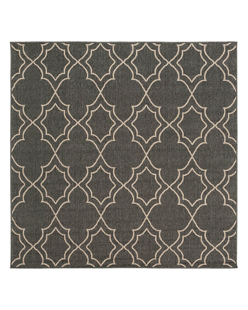 Surya Alfresco Alf A Square Area Rug, 7'3 X 7'3 In Black