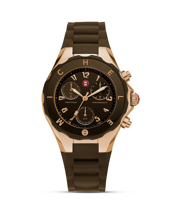 Michele tahitian jelly bean watch rose gold top