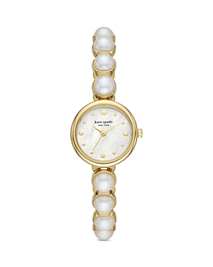 Shop Kate Spade New York Monroe Watch, 24mm In White/gold