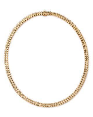 Roberto Coin 18K Yellow Gold Petite Obelisco Diamond Collar Necklace, 1.02 tcw