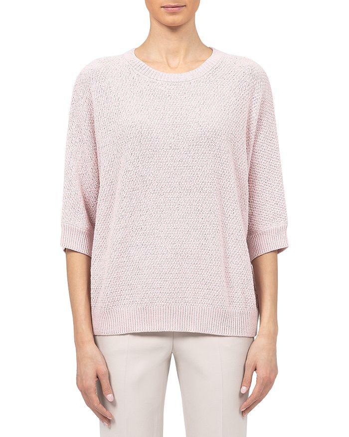 Peserico Sequined Sweater In Light Pink