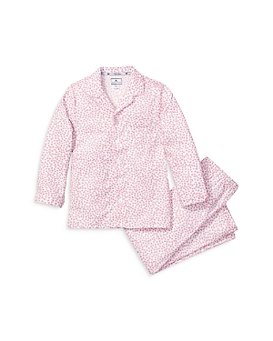 Petite Plume Unisex Bateau Gingham Pajama Set - Baby, Little Kid, Big Kid In White/ Red