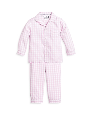 Petite Plume Unisex Bateau Gingham Pajama Set - Baby, Little Kid, Big Kid In Pink