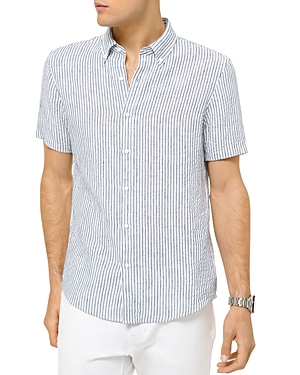 Michael Kors Linen Seersucker Slim Fit Shirt